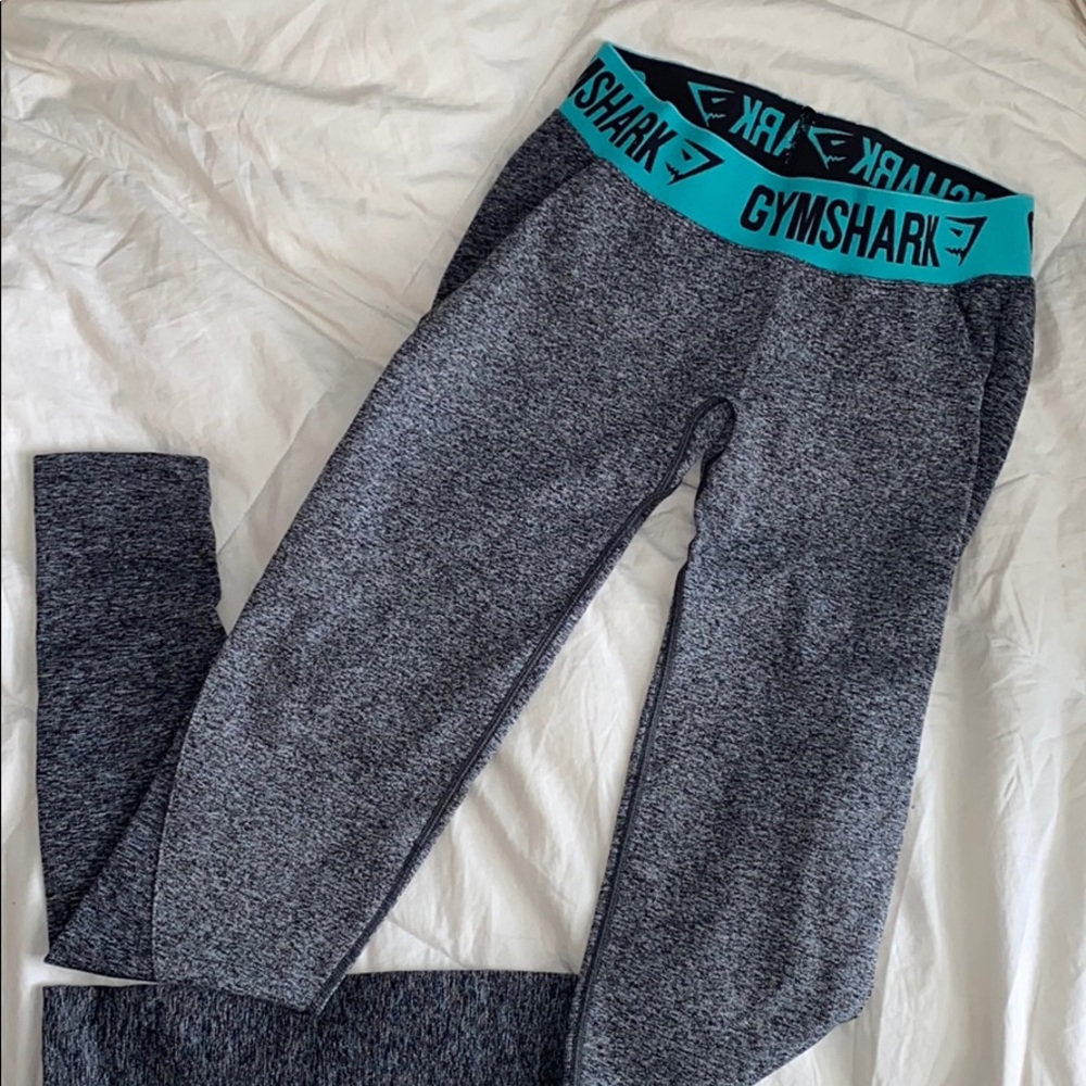 Grey & Teal Gymshark Leggings